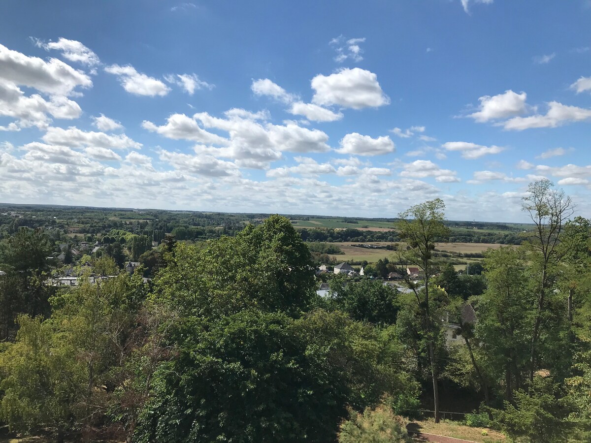 Studio avec vue sur la vallée du Cher.