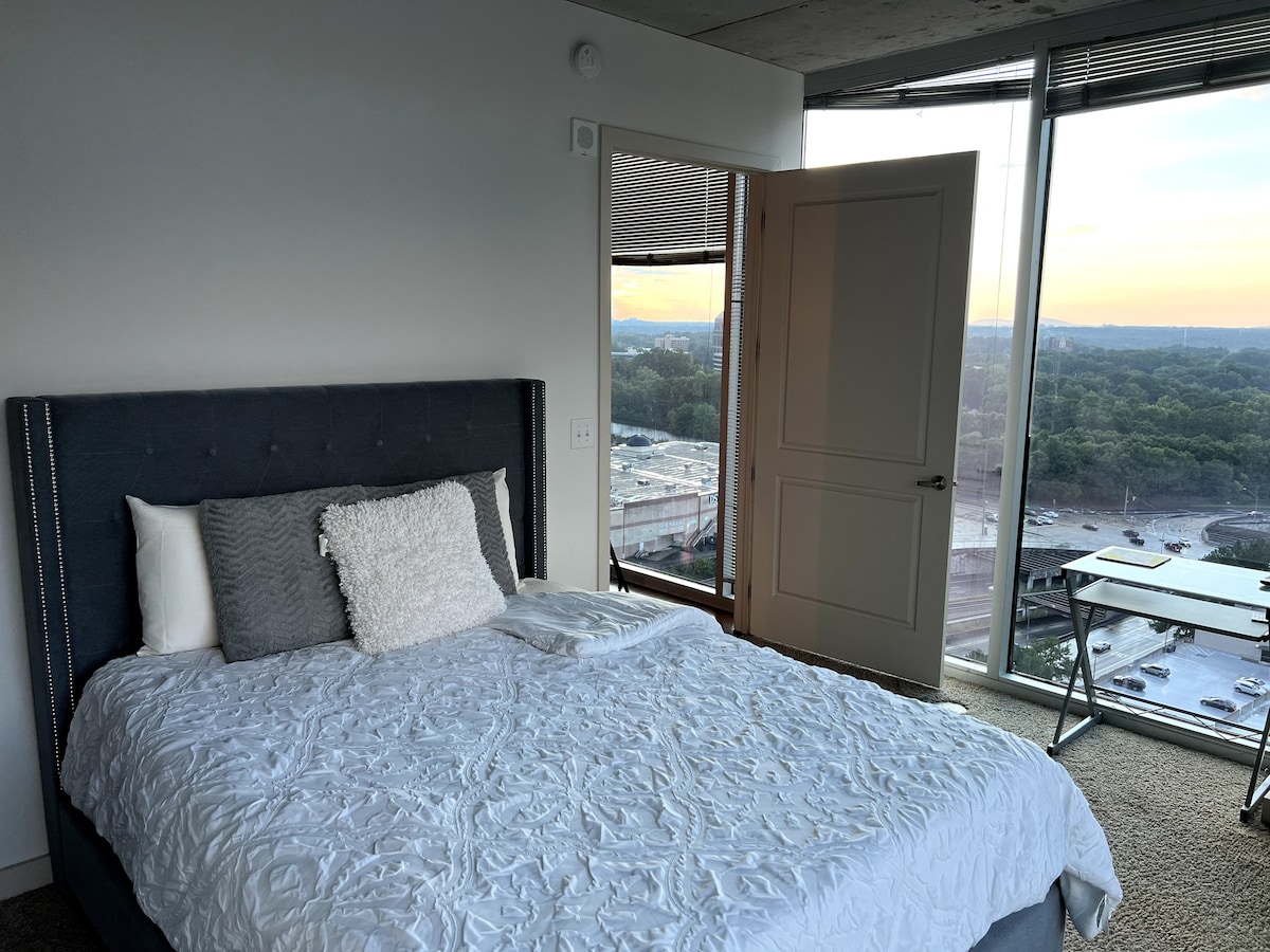 每间卧室均可欣赏空中景观。2间卧室、2个卫生间