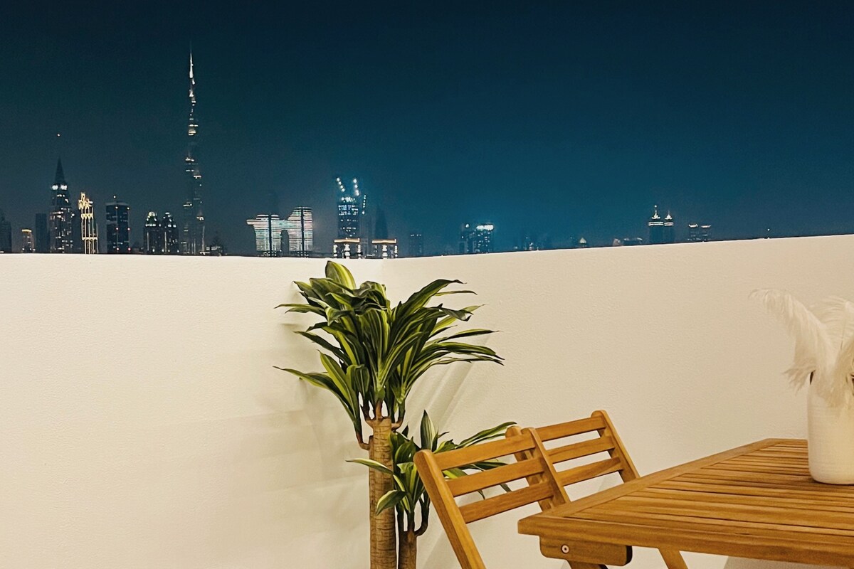 时尚的1间卧室|哈利法塔（ Burj Khalifa ）景观|步行可达海滩
