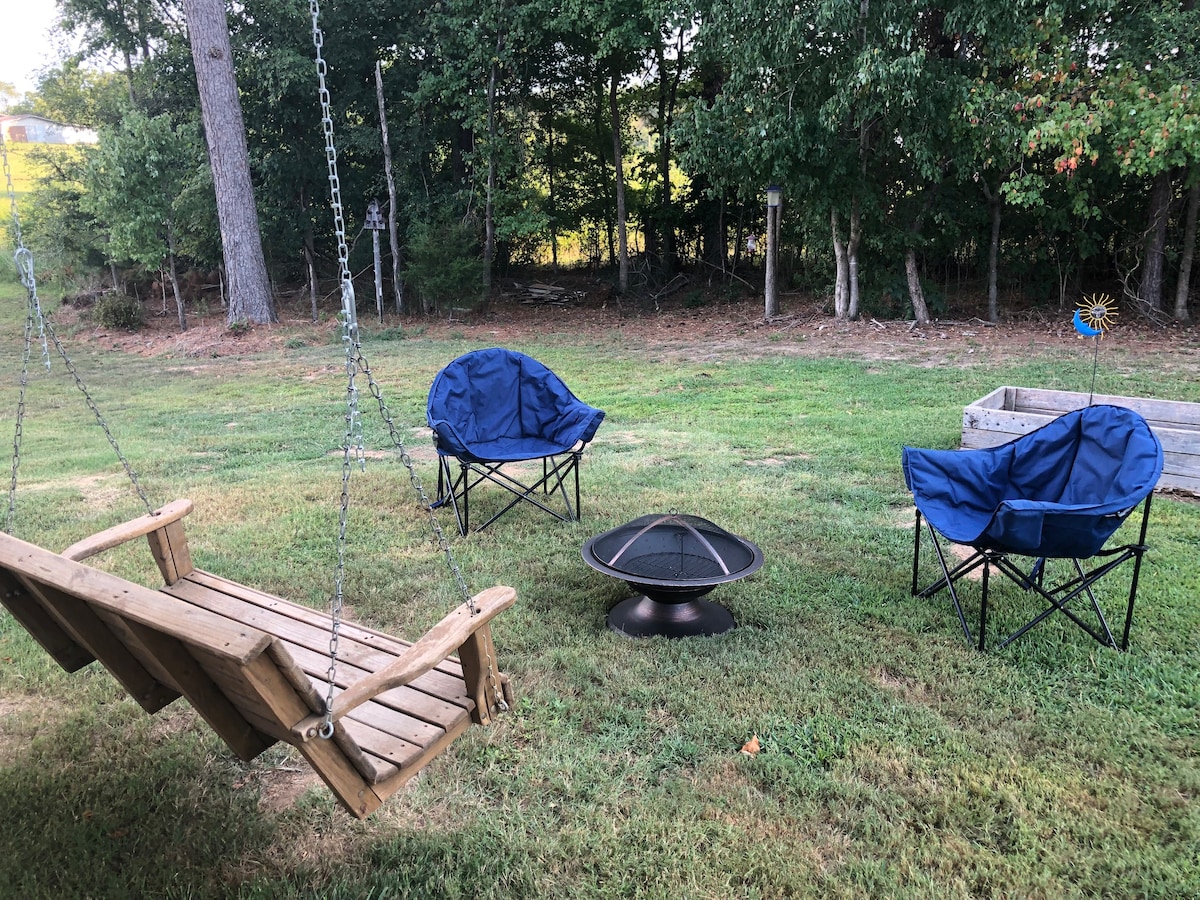 Camping with a comfortable bed