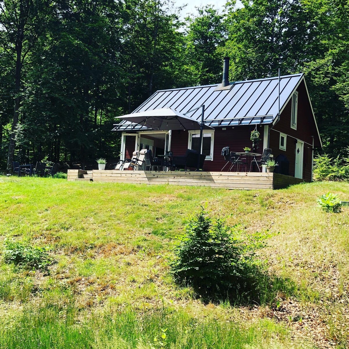 Sjön Immeln - lilla stugan i stora bokskogen.