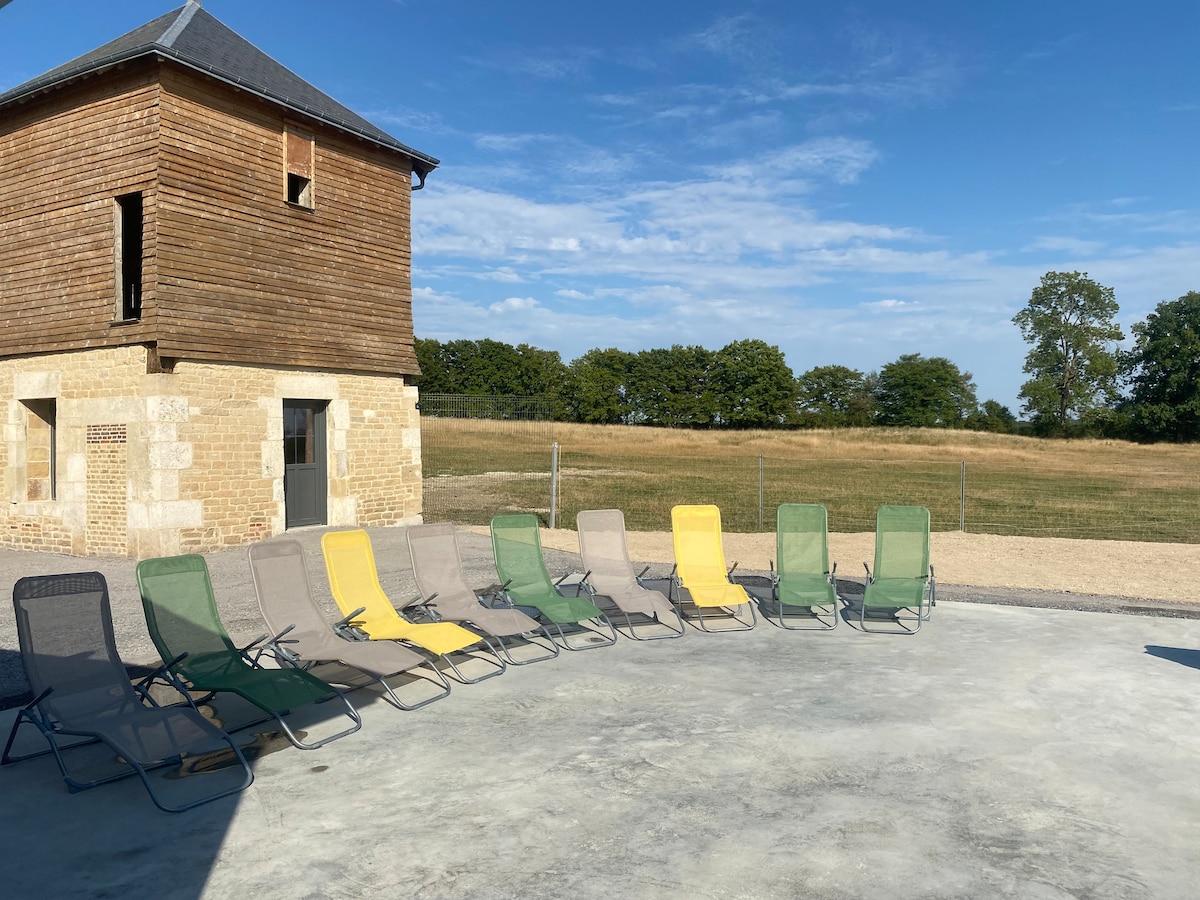 Relais de poste avec animaux