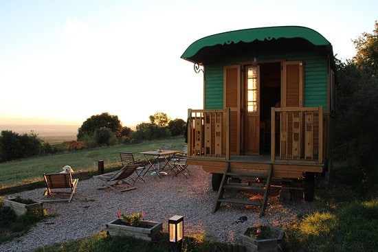 la jolie roulotte · vue · calme · jacuzzi