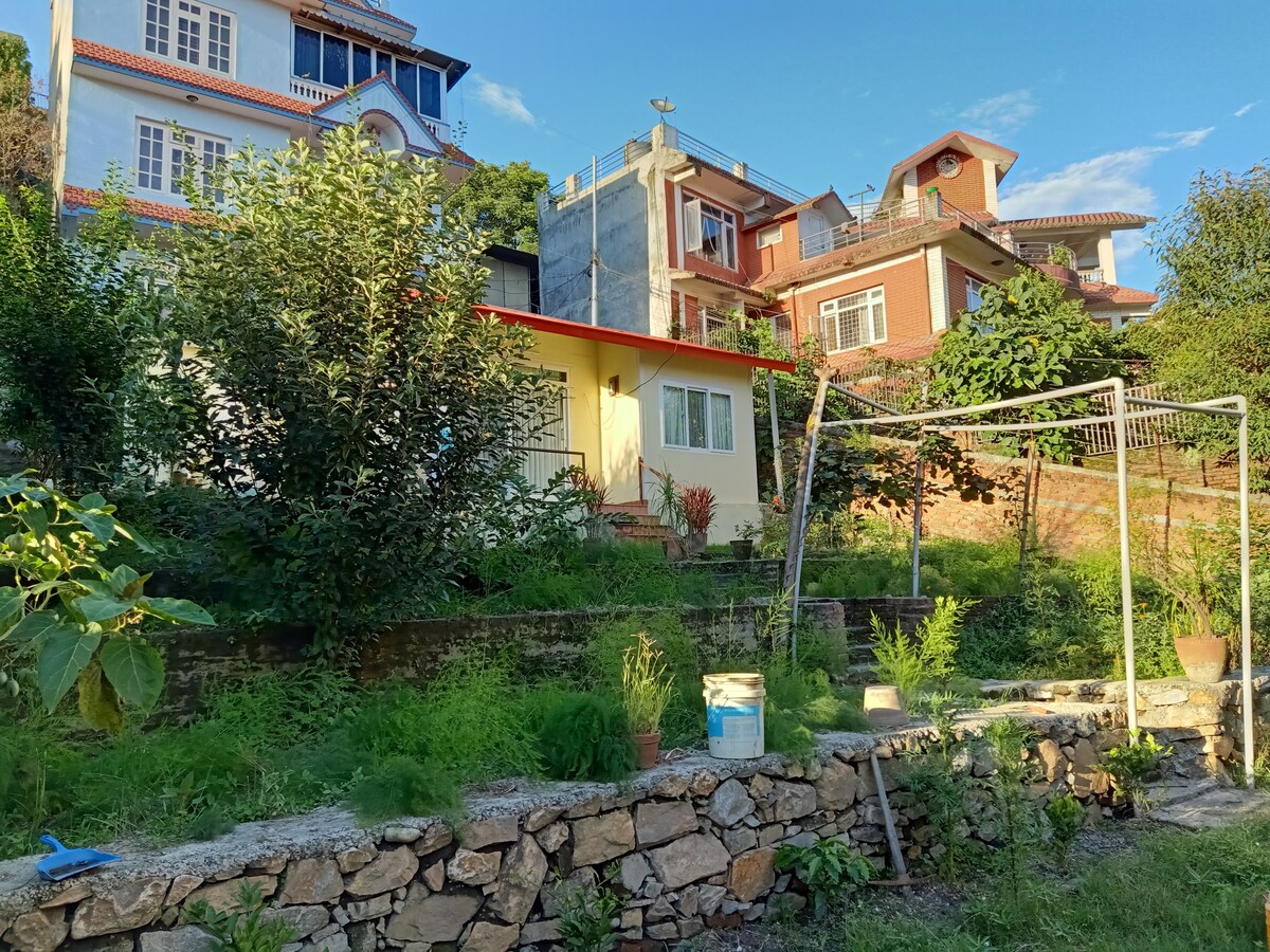 Tiny farmhouse in the middle of town