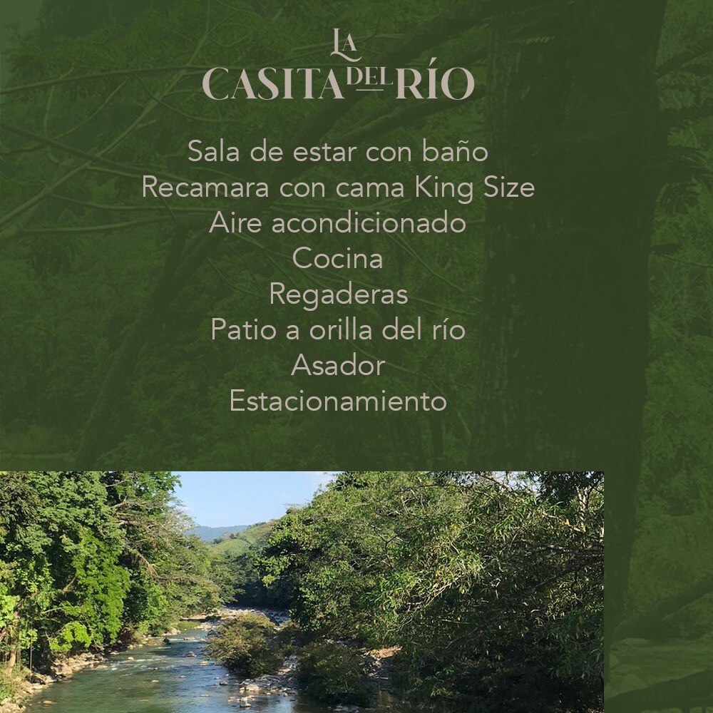 La Casita del Río ，体验郁郁葱葱的大自然！