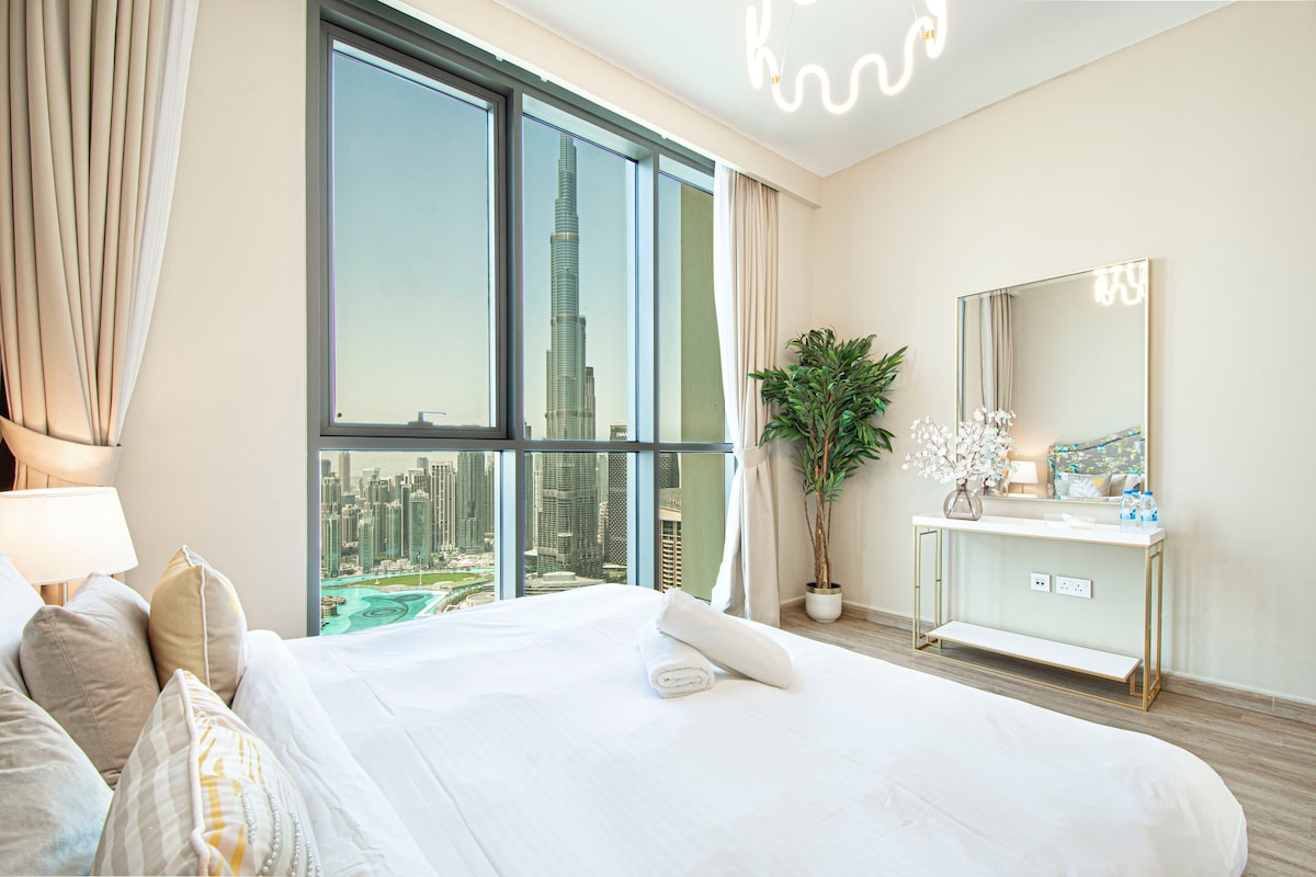 壮观| 3 +1卧室|哈利法寺（ Burj Khalifa ）和喷泉景观