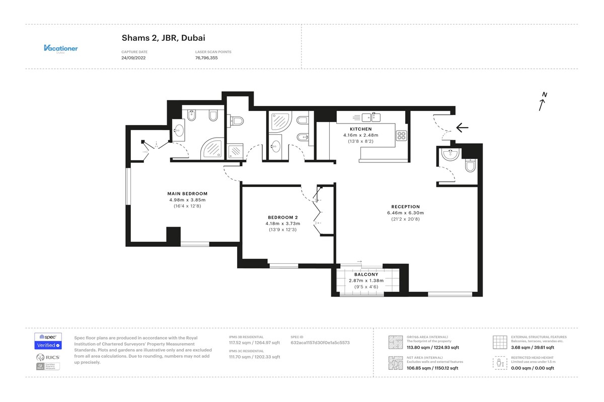 Shams 2 - Opulent Two Bedroom