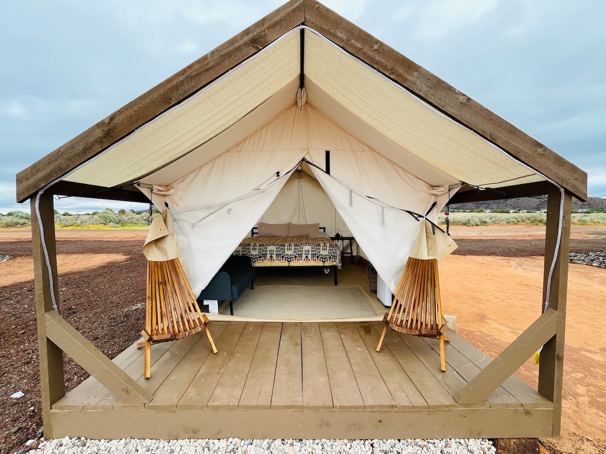Safari Tent @ Desert Sage -南锡安，带暖气和空调