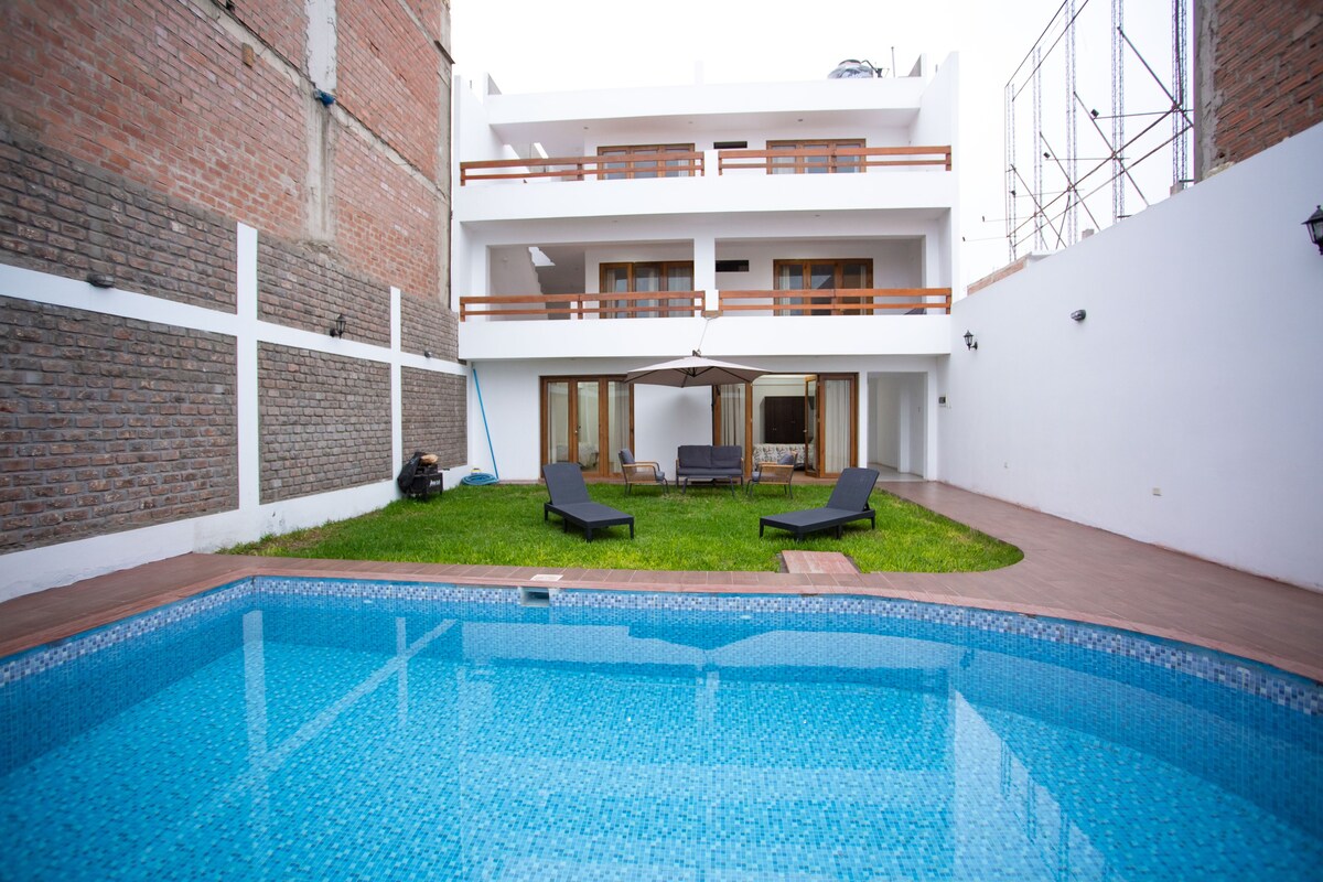 Amplia & Agradable casa de Playa con piscina
