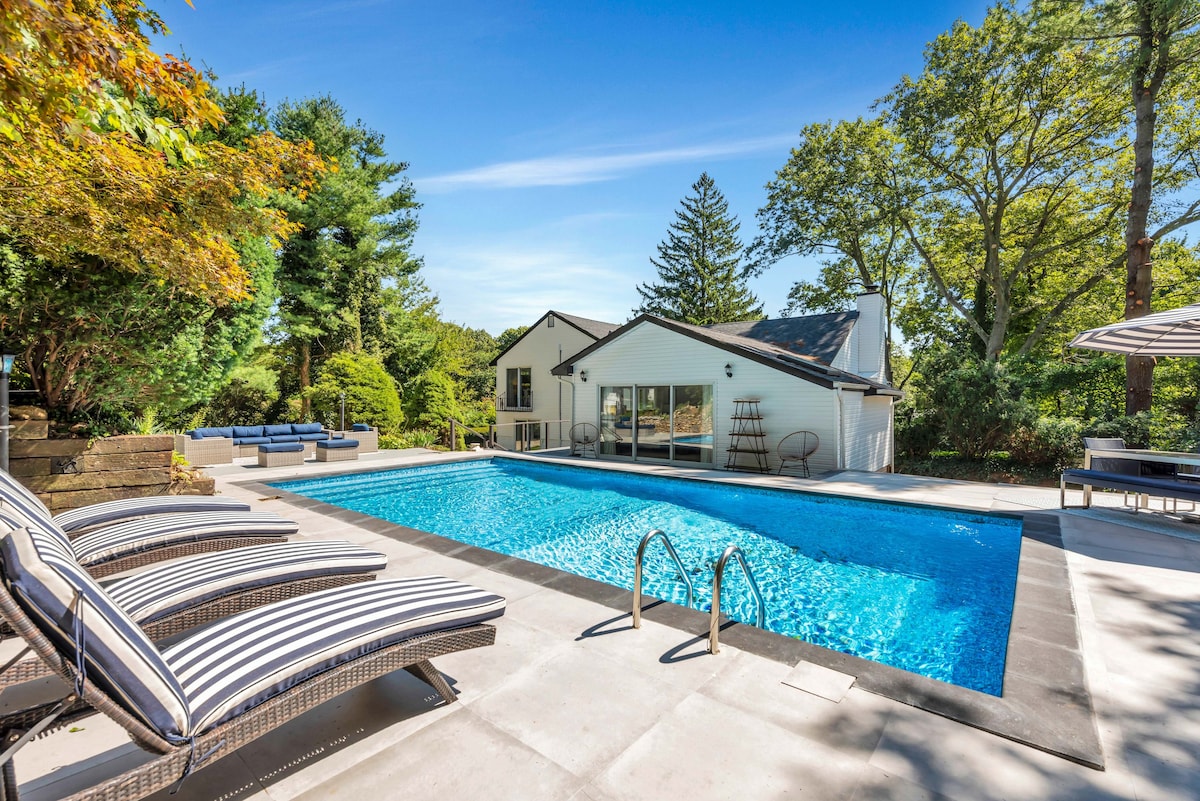 汉普顿风格4000平方英尺豪华别墅，带泳池