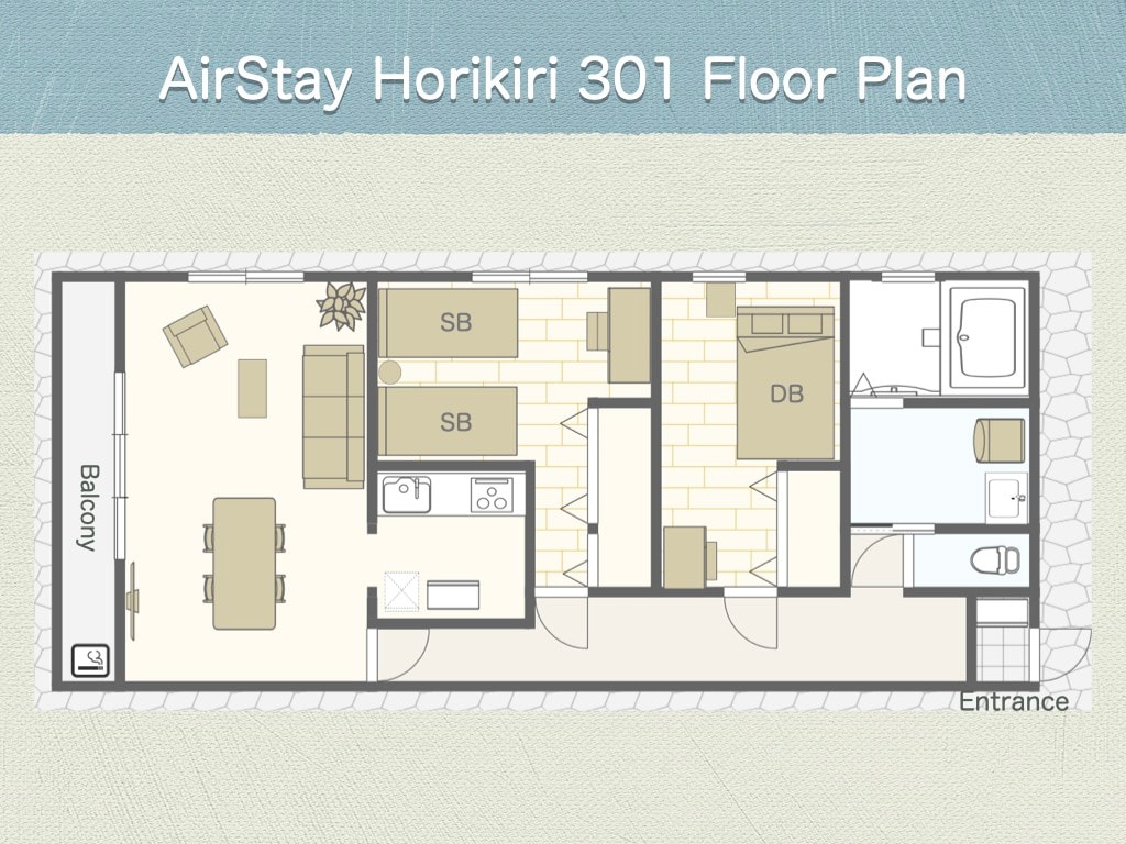 AirStay Horikiri 301／我希望你像生活在时尚的空间中一样！ 完全安全的公寓房间预订