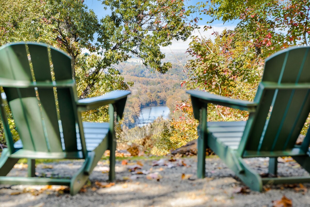 带景观的舒适木屋+ Shenandoah附近的热水浴缸