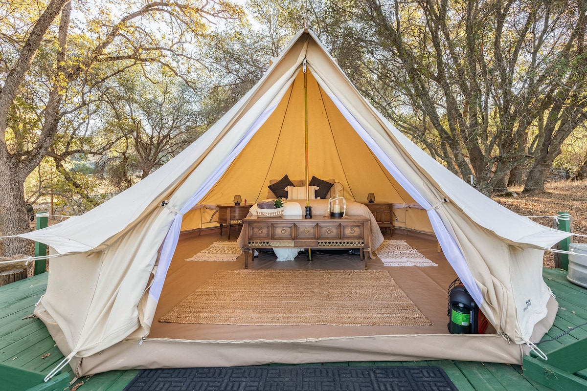 Groveland Great Glamping ， 270平方英尺钟形帐篷。