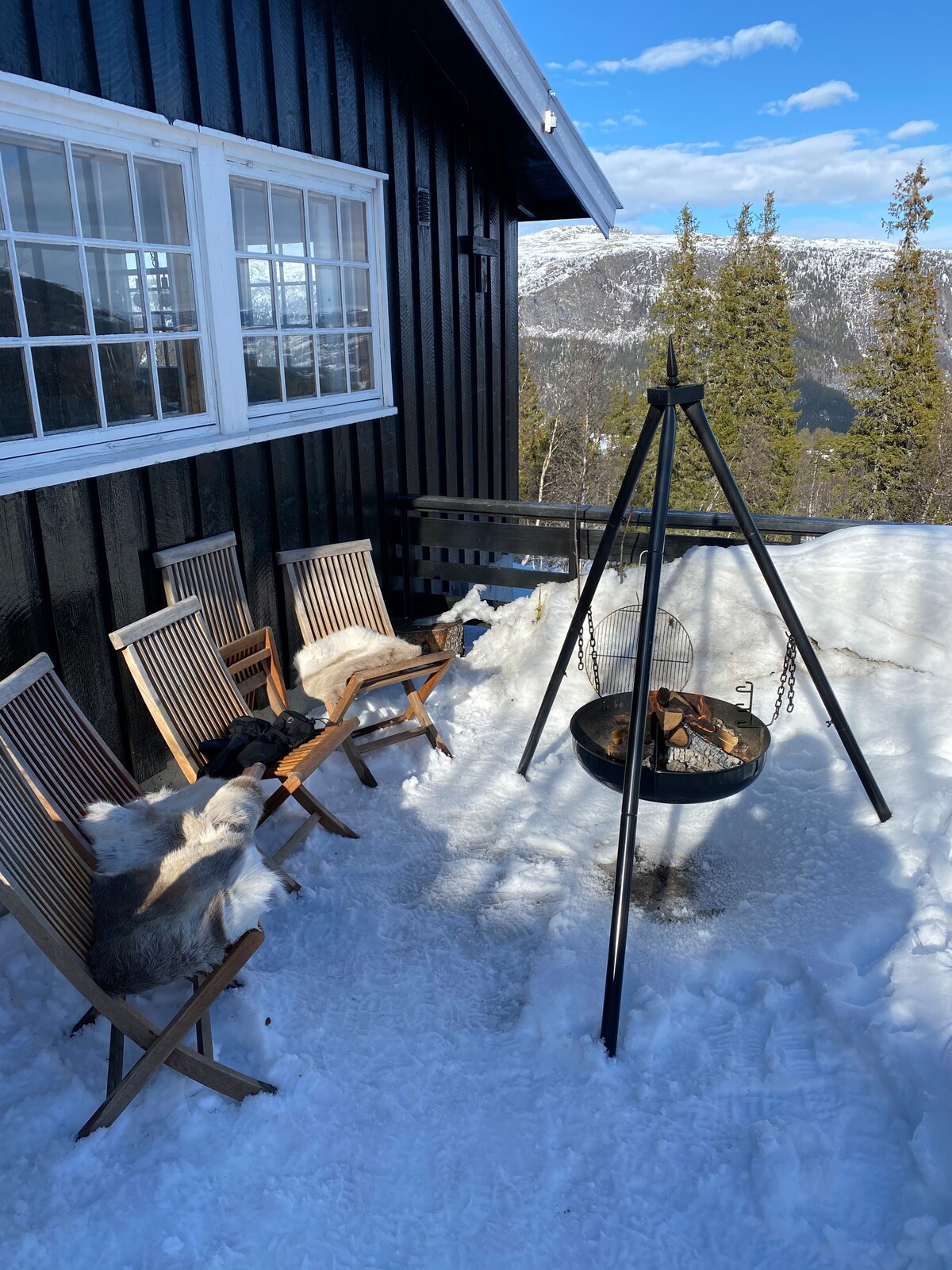 Fjellhytte ved foten av Hardangervidda