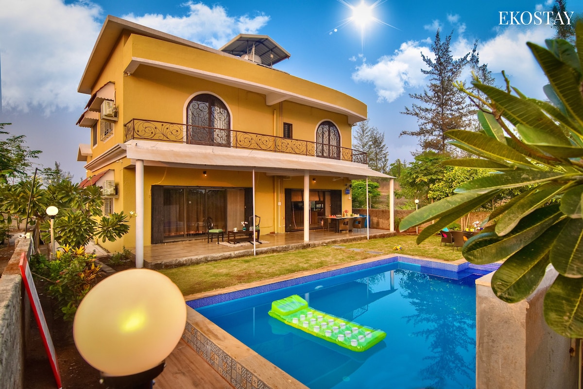 Beautiful Rustic 3BHK Villa with Pool- Ekostay