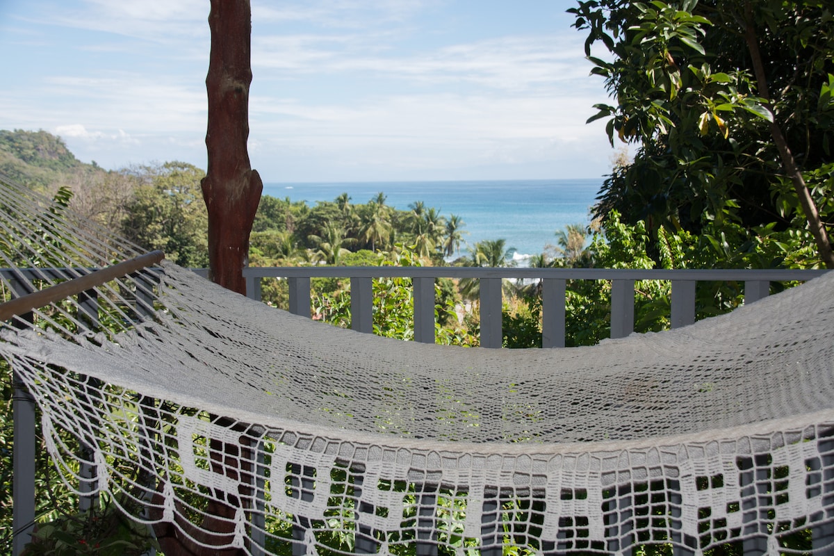 Casa Rústica vista al mar 200m de Playa Montezuma