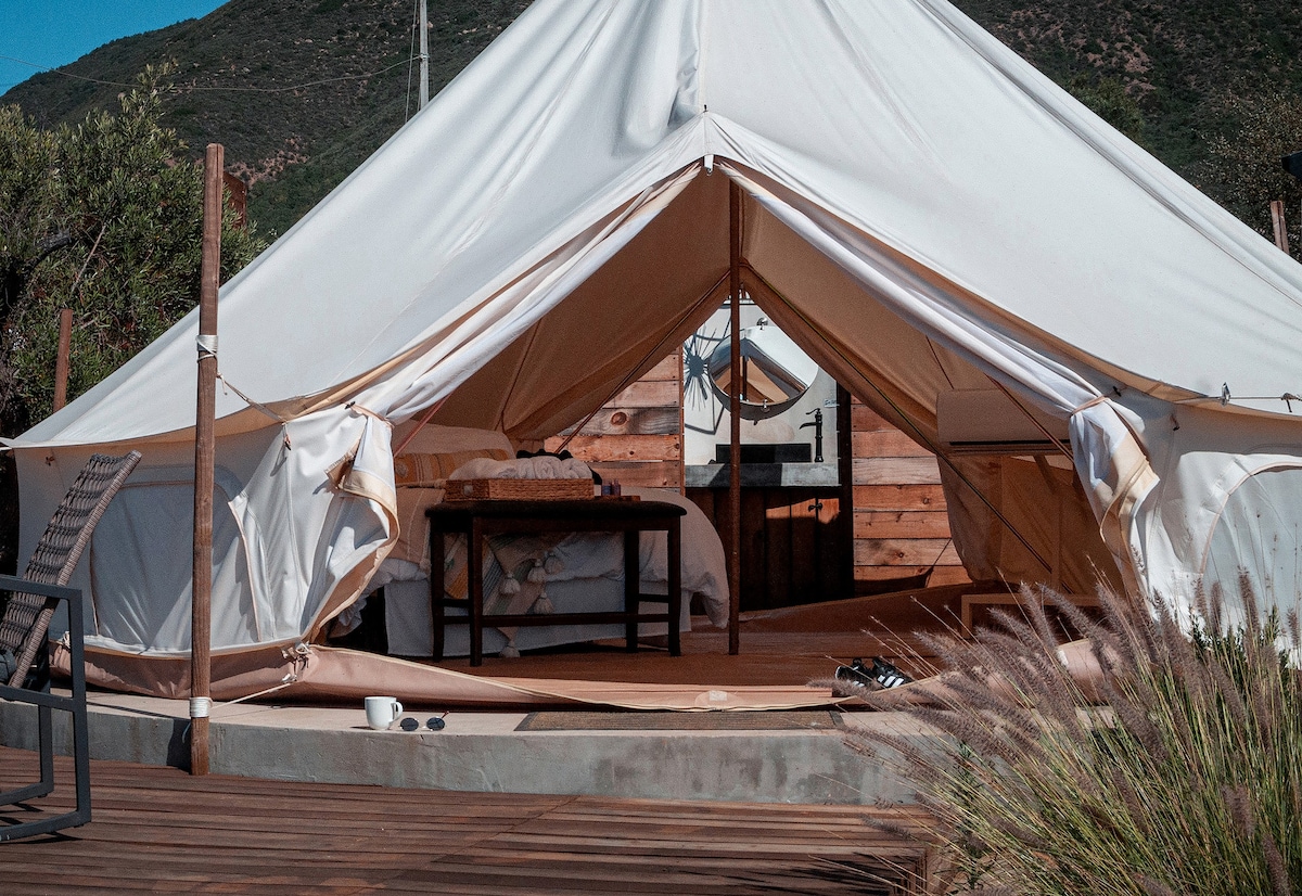 Glamping y baño privado - Valle de Guadalupe