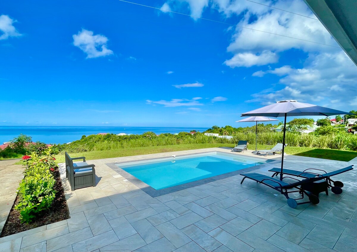 Magnifique villa 6/8 pers avec piscine - vue mer