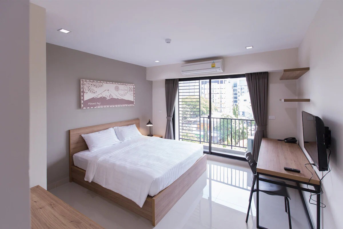 舒适的单间公寓-曼谷市中心-无线网络/健身房