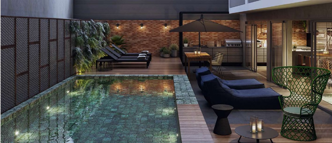 现代公寓共用泳池