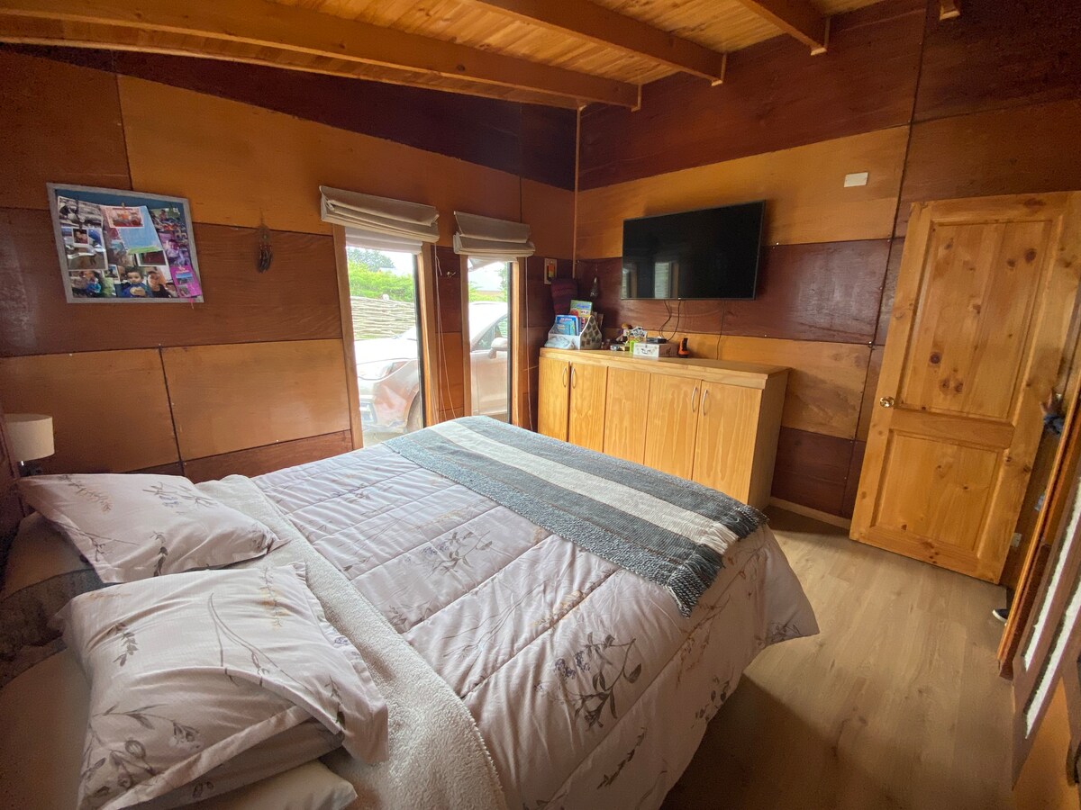 Chiloé的舒适小木屋，靠近海滩