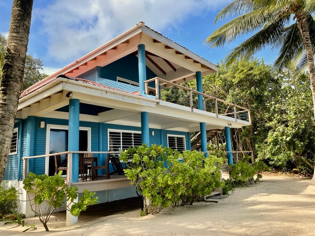 Beachfront home with 2 private spaces