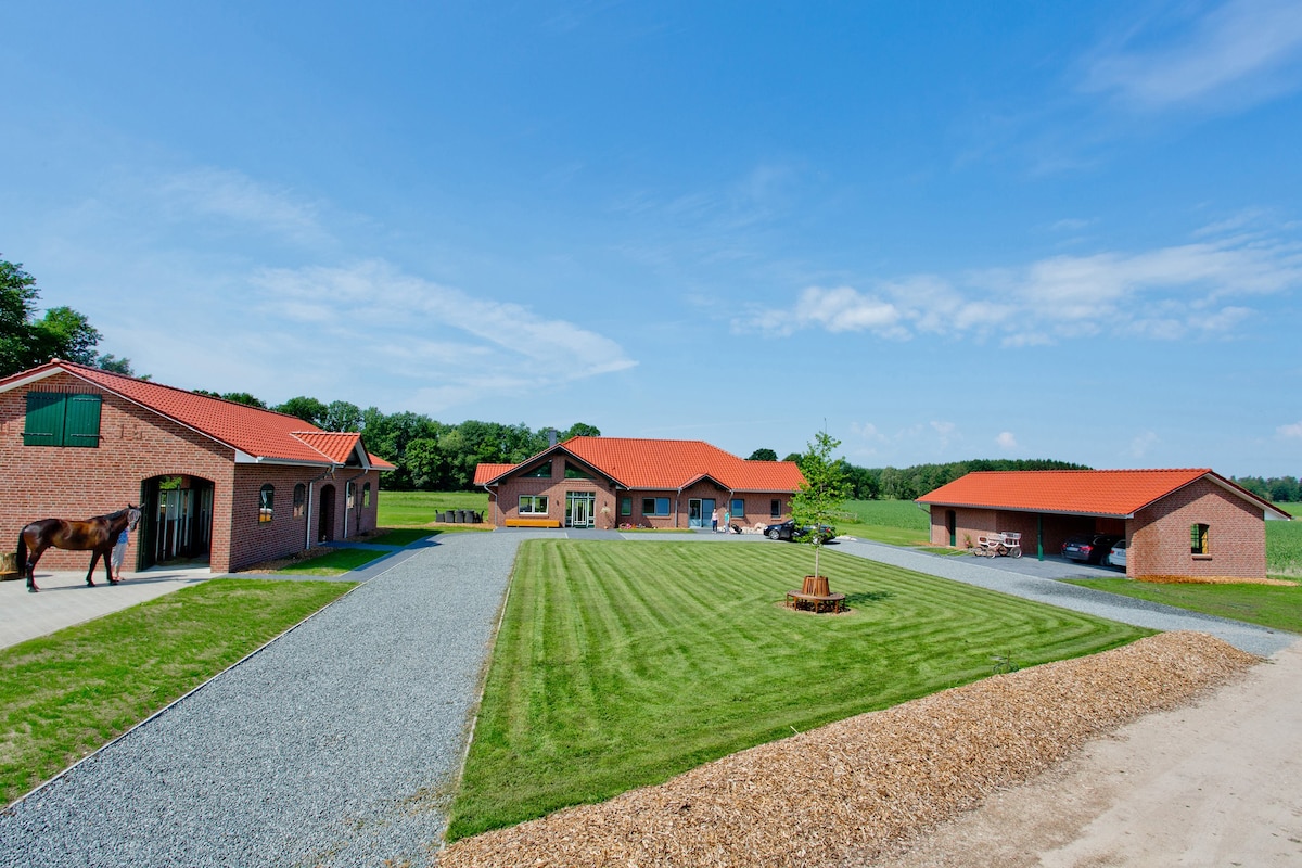 HeiDeluxe Heide-Oase ： Landhaus mit Sauna & Alpakas