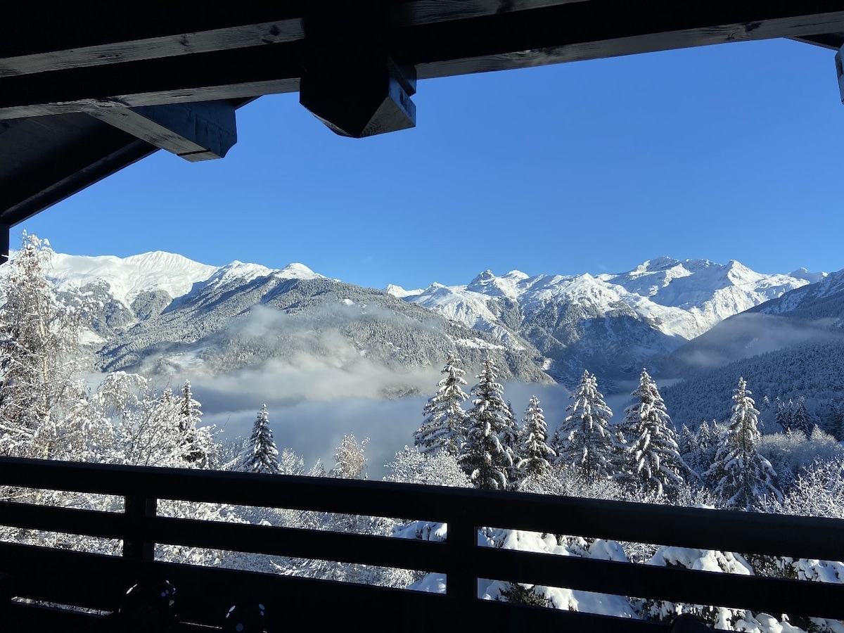 Chalet Bliss avec vue, à 250 m des pistes