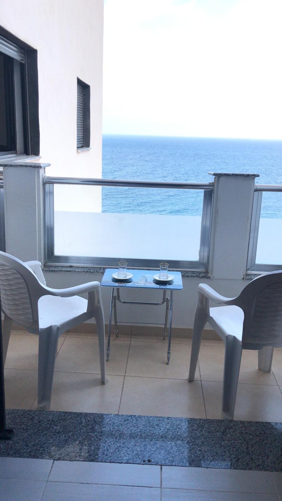 Sea front 2 bed apart with balcony, lift parking