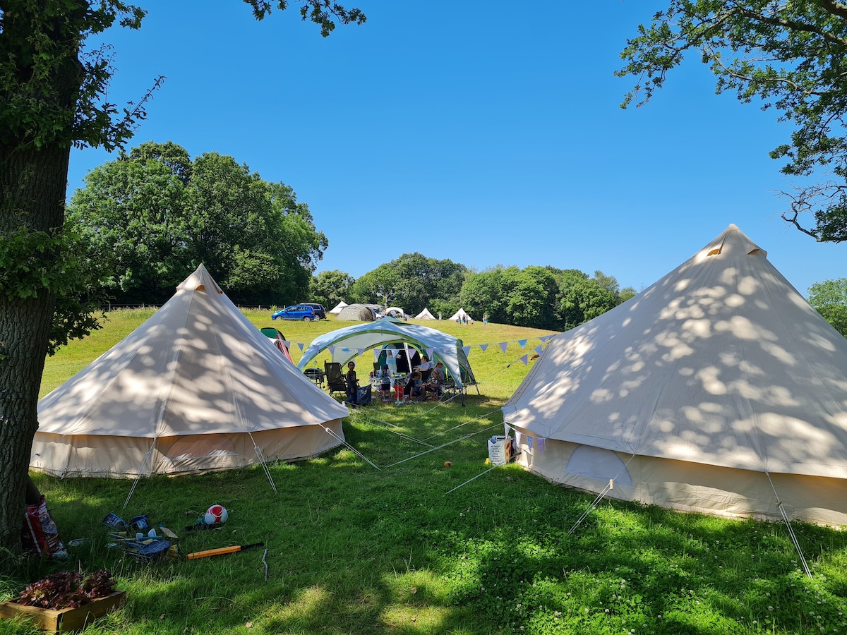 Earth Camp - Bell Tents with massage and yoga