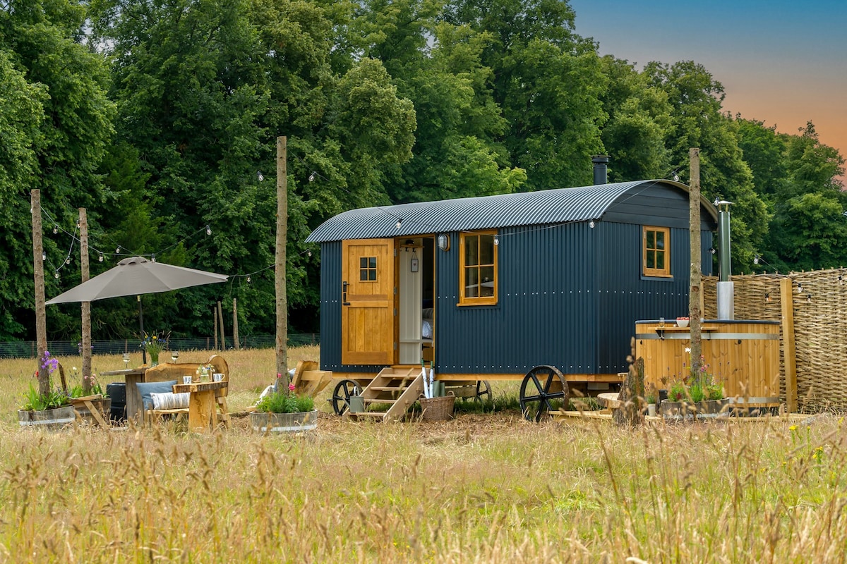 Kite, luxury shepherd's hut on private estate