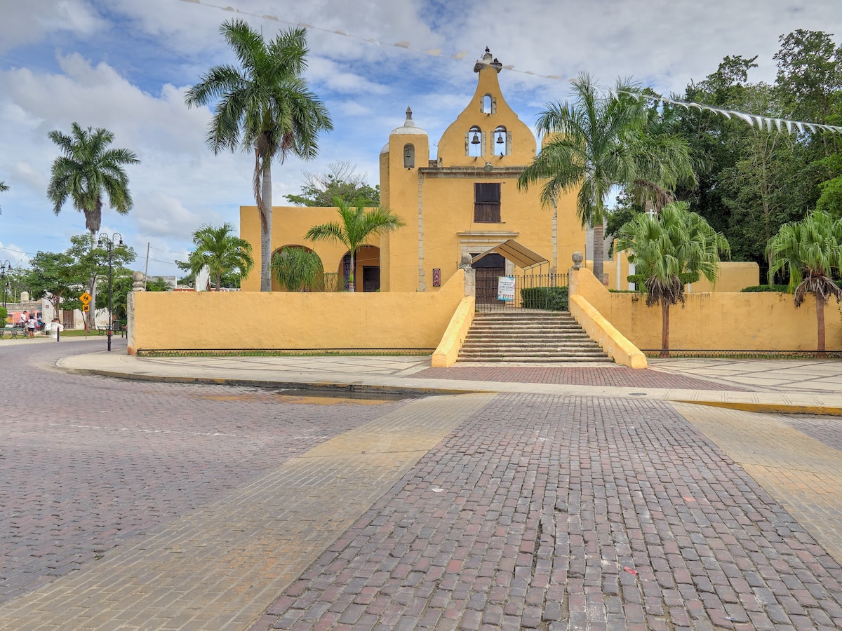 Historic Church Front Home in Merida Centro!