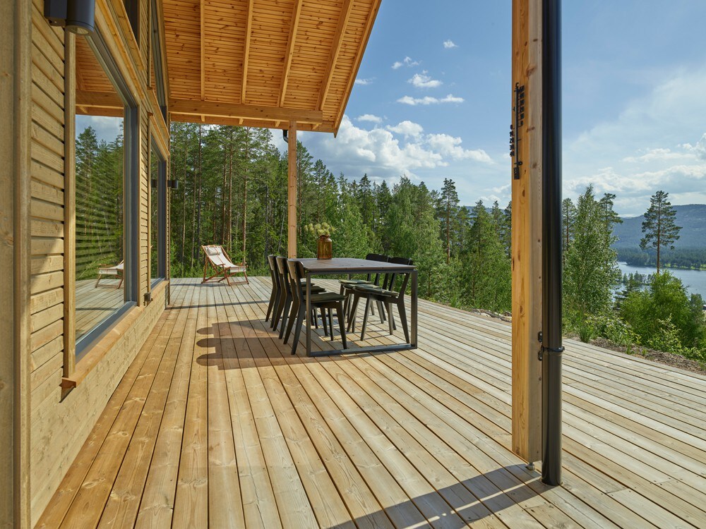 全新、地理位置优越的度假木屋和桑拿。