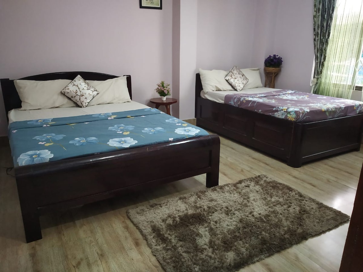 Two rooms with a common bathroom in a 3 BHK