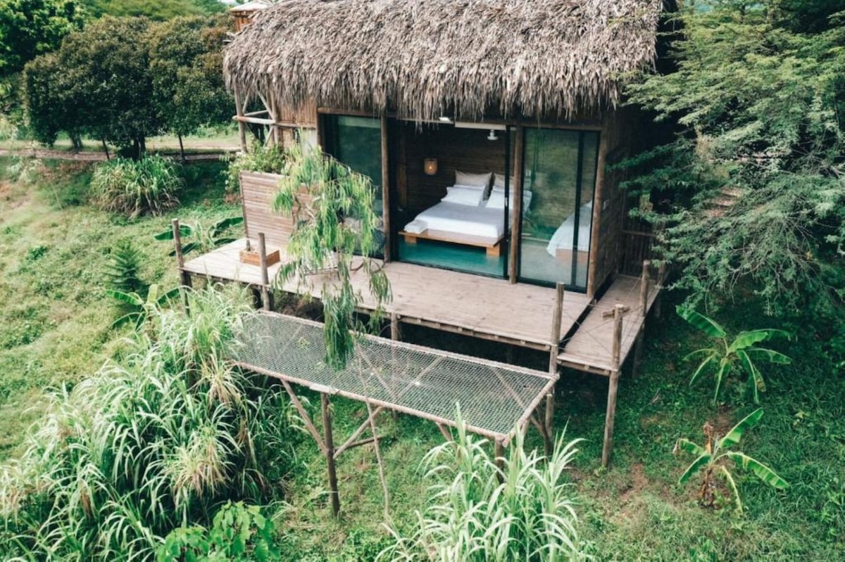 Hermosa cabaña con vista al amanecer-Ecohotel