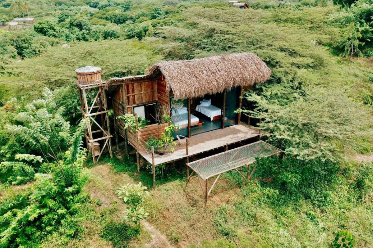 Hermosa cabaña con vista al amanecer-Ecohotel