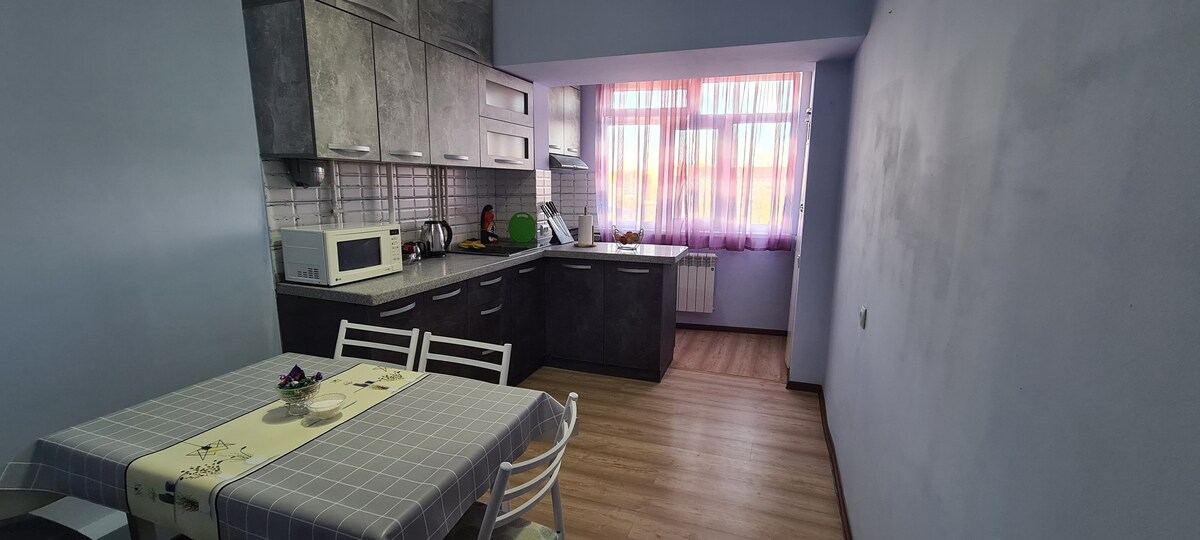 位于Bishkek市中心的舒适2卧室公寓