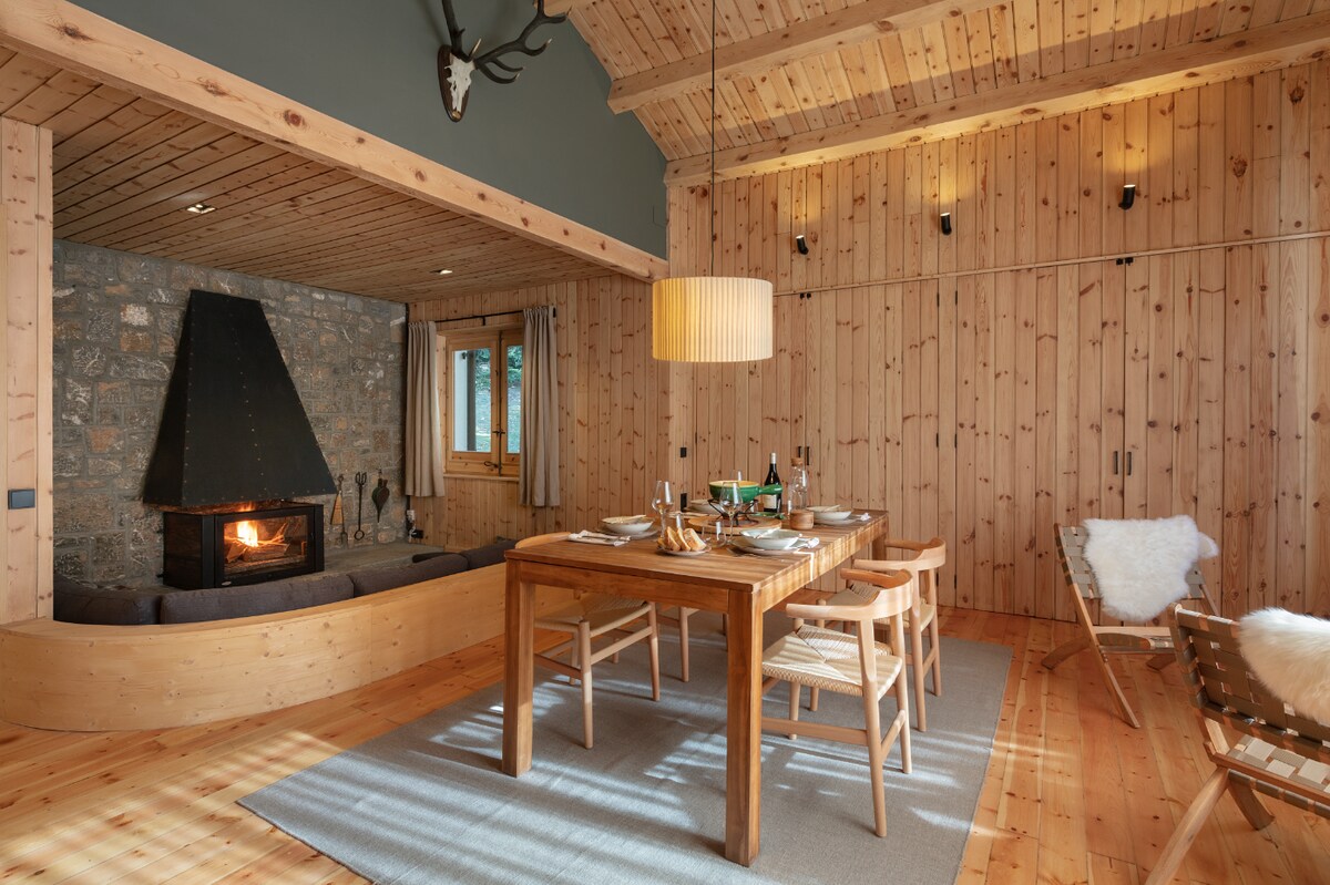 滑雪度假村内的小木屋