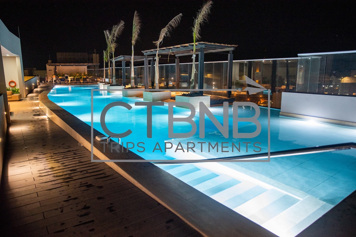 豪华宽敞公寓Salguero 2卧泳池和海滩俱乐部