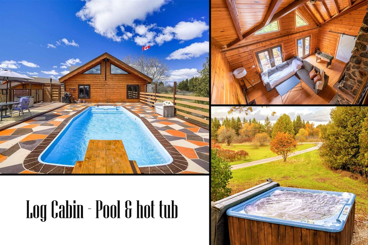 美丽的木屋度假胜地-带热水浴缸和游泳池