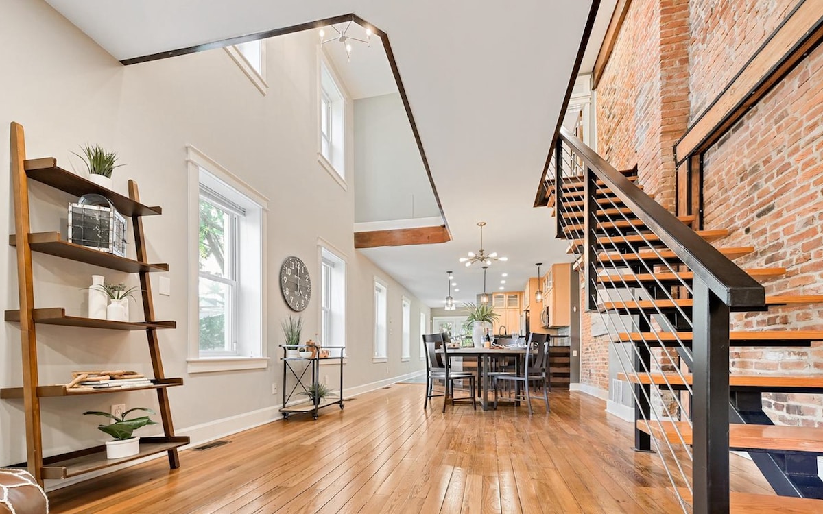 Industrial/Lux Brick Home w/Rooftop Skyline Views