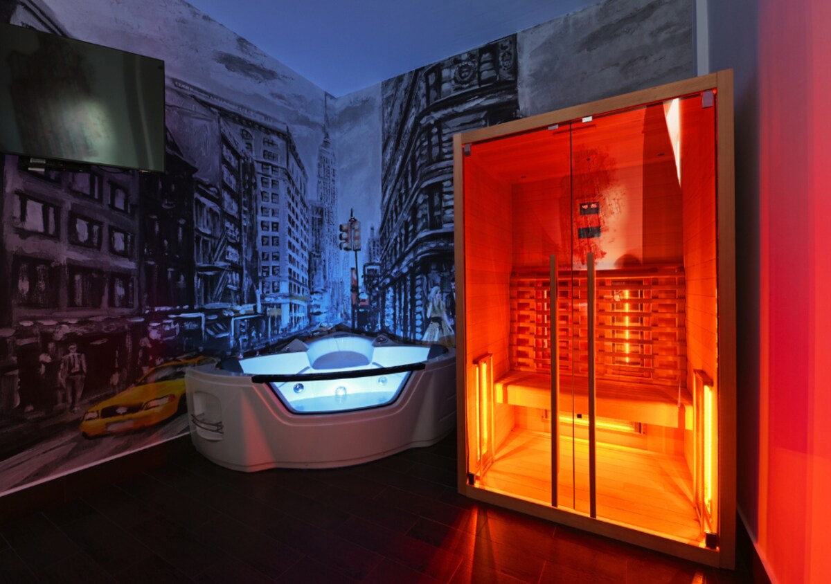 Camera suite con idromassaggio e sauna interna