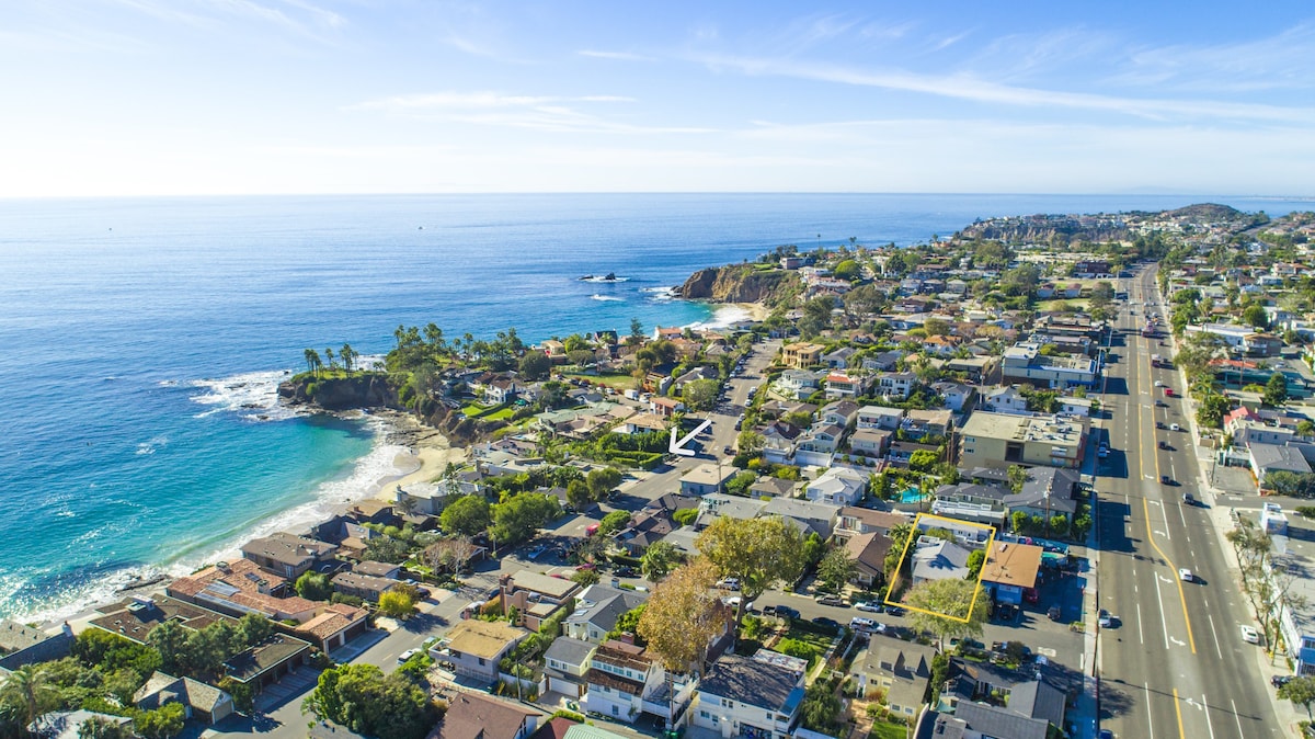 豪华拉古纳海滩别墅（ Laguna Beach House ） ，距离沙滩仅几步之遥！