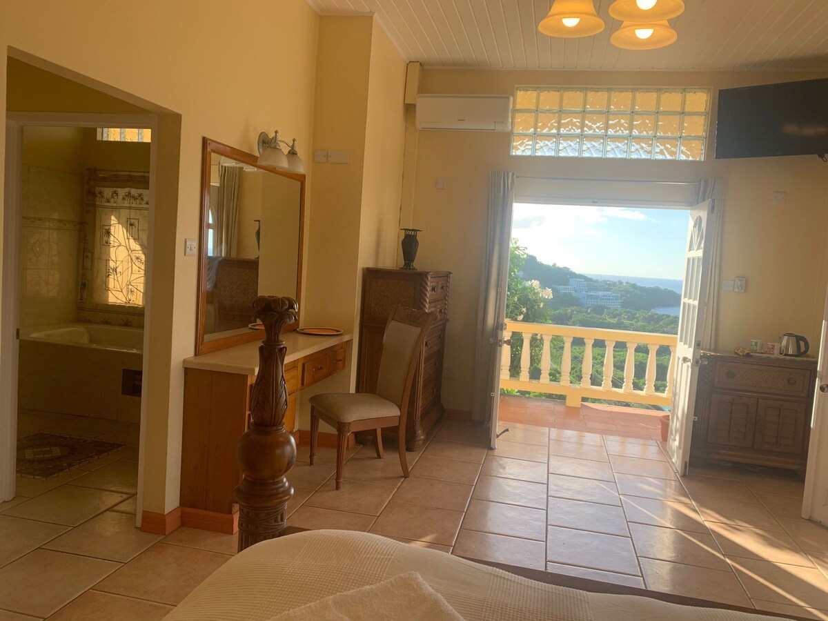 Magnificent views of Grand Anse (Master Bedroom).