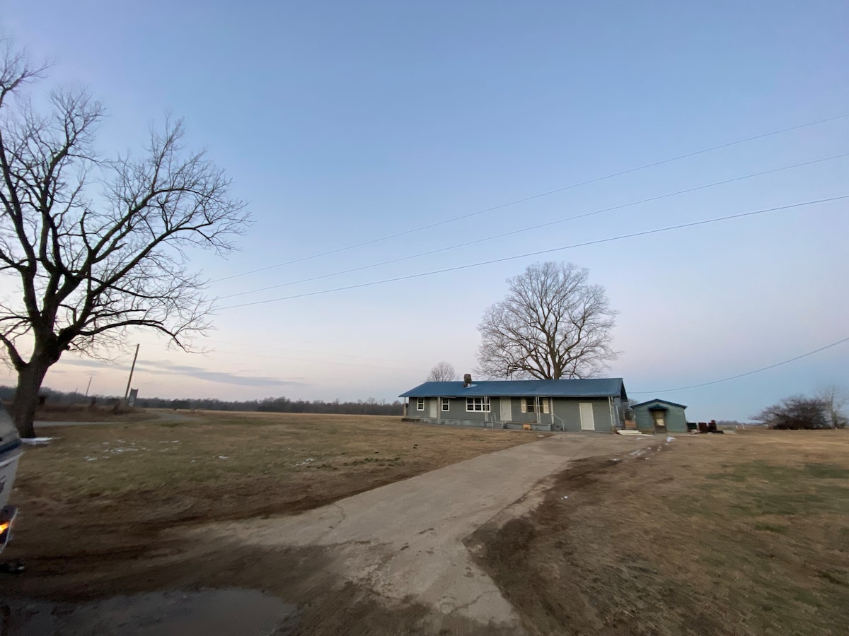 House at the Boat Ramp - Blue