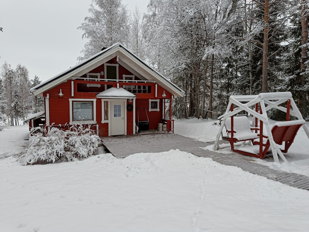 环境红色乡村小屋