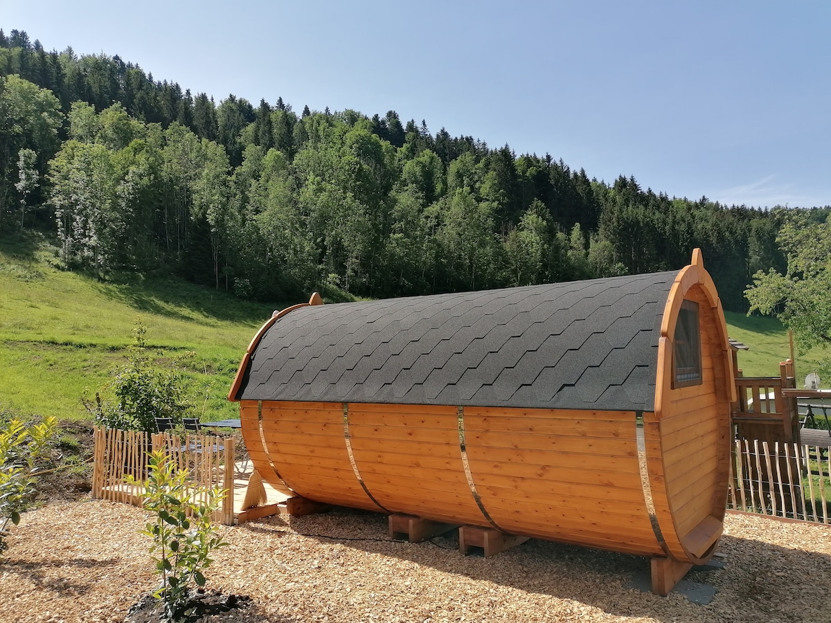 Schlaffass "Gretl" Camping-Aach Oberstaufen