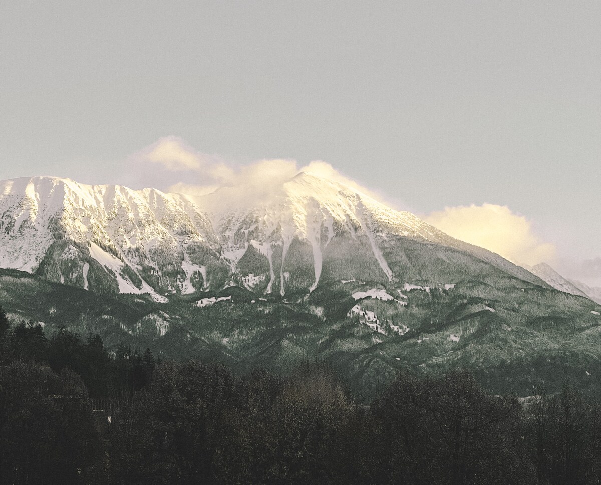 舒适的公寓， 180 °山景至湖景:)