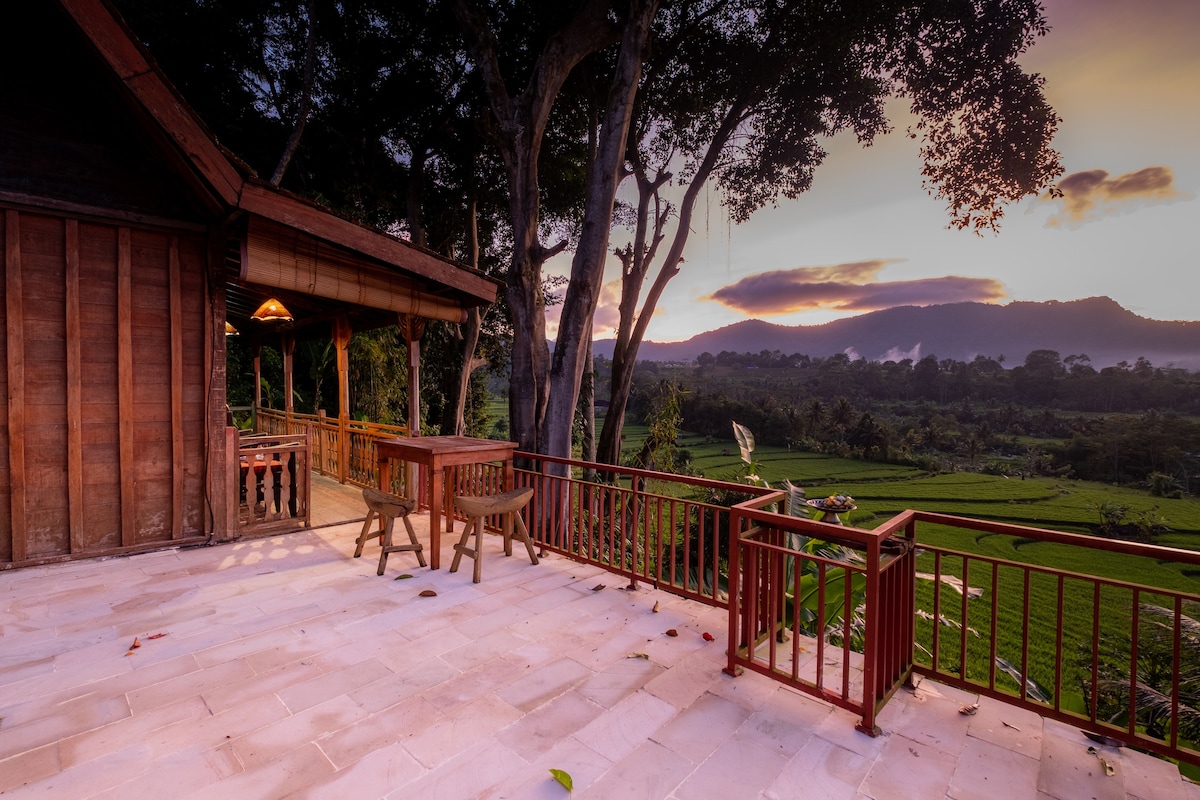 1 Bedroom Wooden Rice Field View