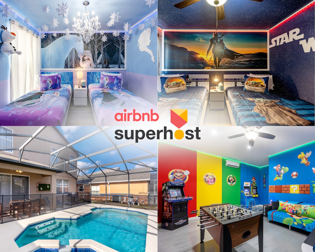 No Airbnb Fees ! Private Pool, Spa and Game Room.